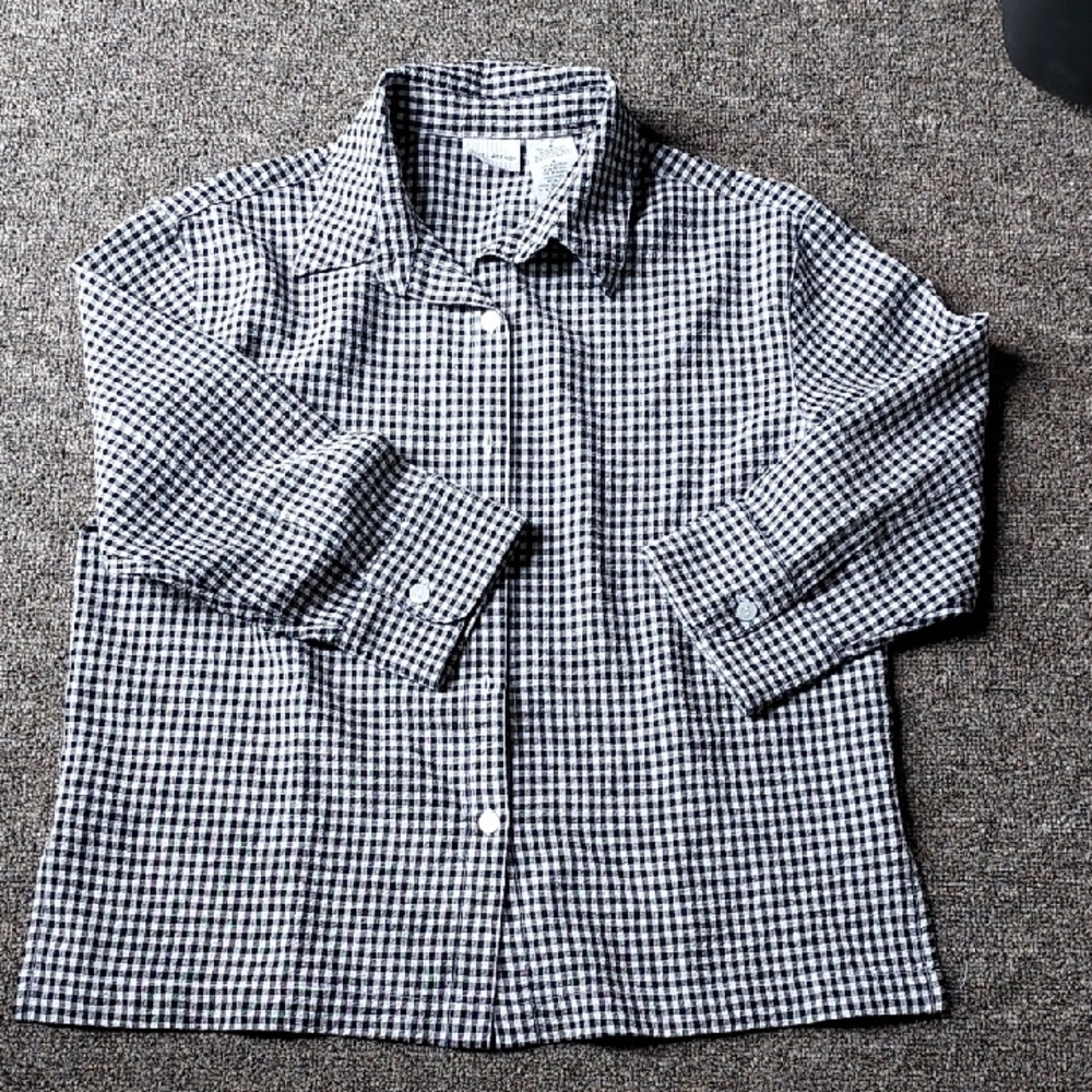 White Stag Black and White Gingham Shirt